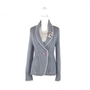 Anthropologie Sparrow Sz L Gray Cardigan Sweater